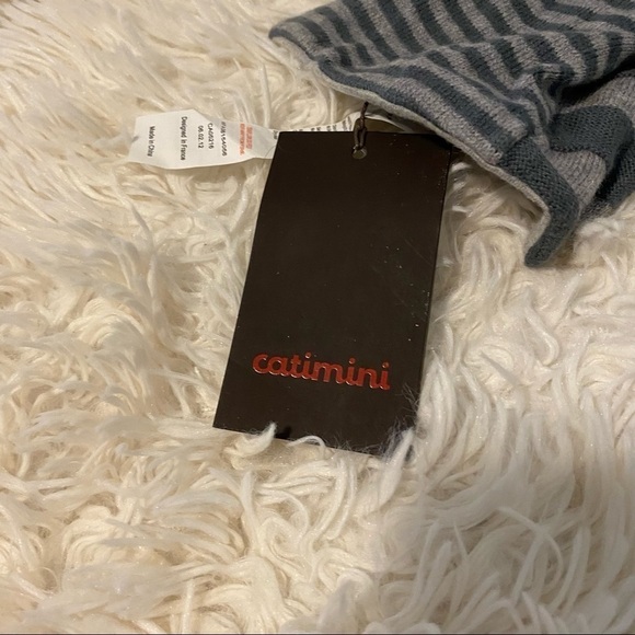 NWT Catimini French Designer Blue Gray Sunglass Appliqué Scarf Girl’s Scarf - Picture 10 of 11